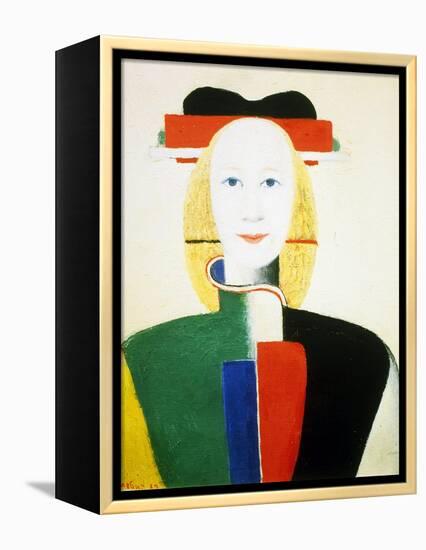 A Girl with a Comb, 1932-1933-Kazimir Malevich-Framed Premier Image Canvas