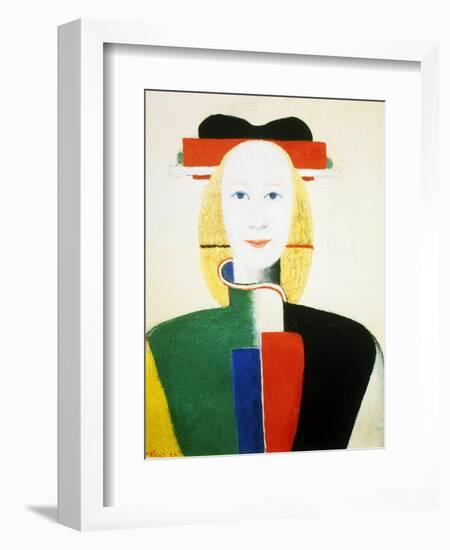 A Girl with a Comb, 1932-1933-Kazimir Malevich-Framed Giclee Print