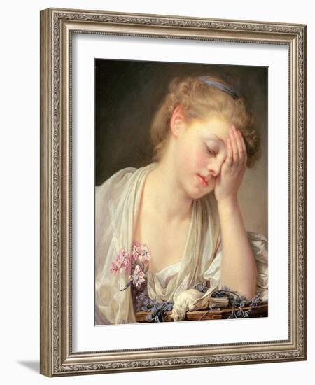 A Girl with a Dead Canary, 1765-Jean Baptiste Greuze-Framed Giclee Print