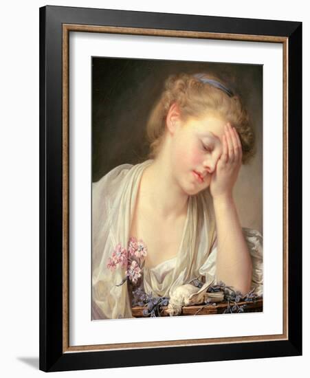 A Girl with a Dead Canary, 1765-Jean Baptiste Greuze-Framed Giclee Print