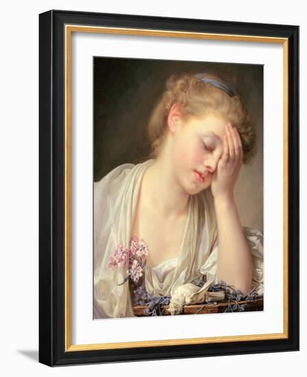 A Girl with a Dead Canary, 1765-Jean Baptiste Greuze-Framed Giclee Print