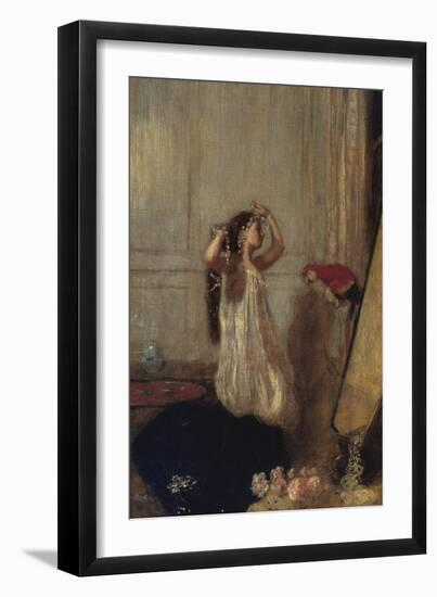 A Girl with a Parrot-Henry Tonks-Framed Giclee Print
