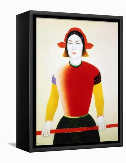 A Girl with a Red Pole, 1932-1933-Kazimir Malevich-Framed Premier Image Canvas