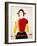 A Girl with a Red Pole, 1932-1933-Kazimir Malevich-Framed Giclee Print