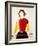 A Girl with a Red Pole, 1932-1933-Kazimir Malevich-Framed Giclee Print