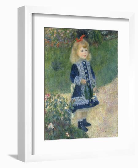A Girl with a Watering Can, 1876-Pierre-Auguste Renoir-Framed Giclee Print