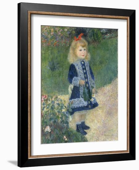 A Girl with a Watering Can, 1876-Pierre-Auguste Renoir-Framed Giclee Print