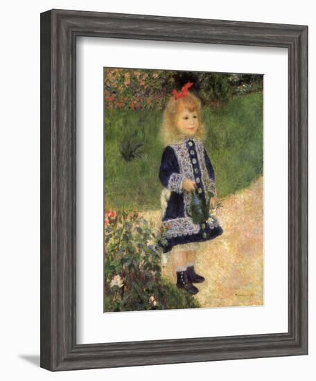 A Girl with a Watering Can, 1876-Pierre-Auguste Renoir-Framed Giclee Print