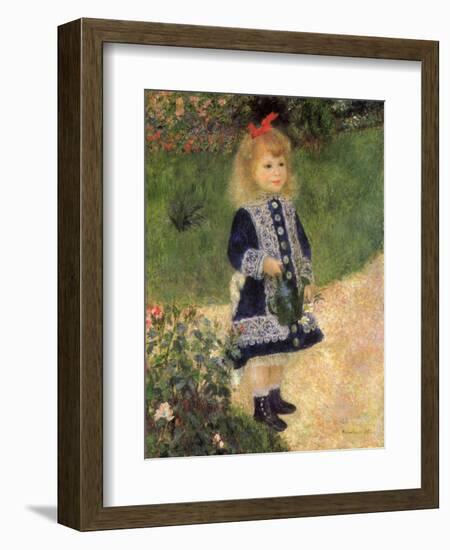 A Girl with a Watering Can, 1876-Pierre-Auguste Renoir-Framed Giclee Print