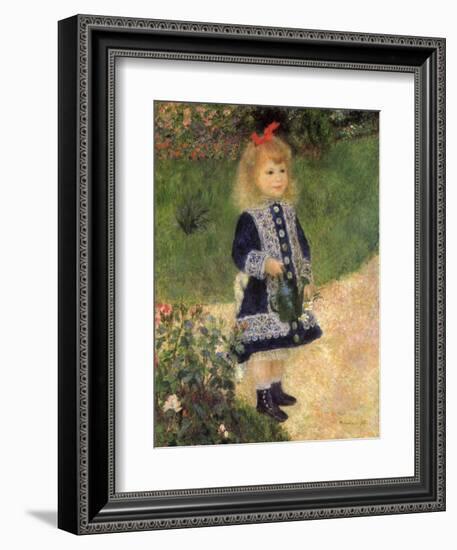 A Girl with a Watering Can, 1876-Pierre-Auguste Renoir-Framed Giclee Print