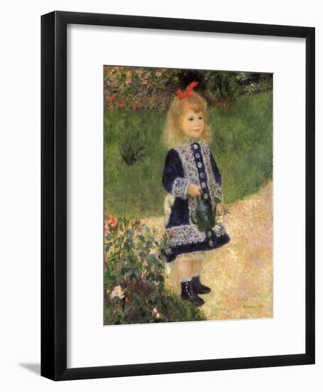 A Girl with a Watering Can, 1876-Pierre-Auguste Renoir-Framed Giclee Print