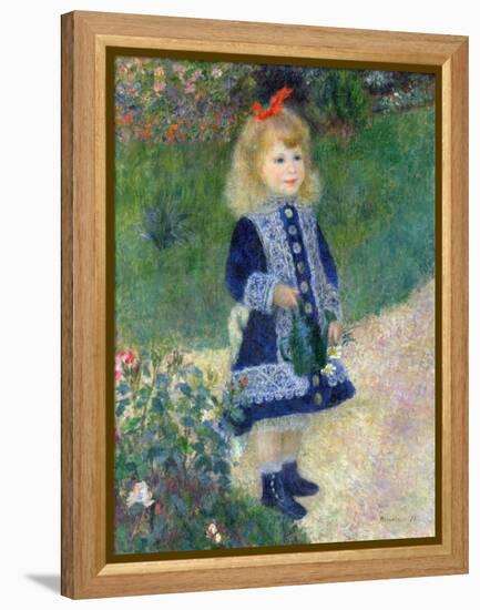 A Girl with a Watering Can, 1876-Pierre-Auguste Renoir-Framed Premier Image Canvas