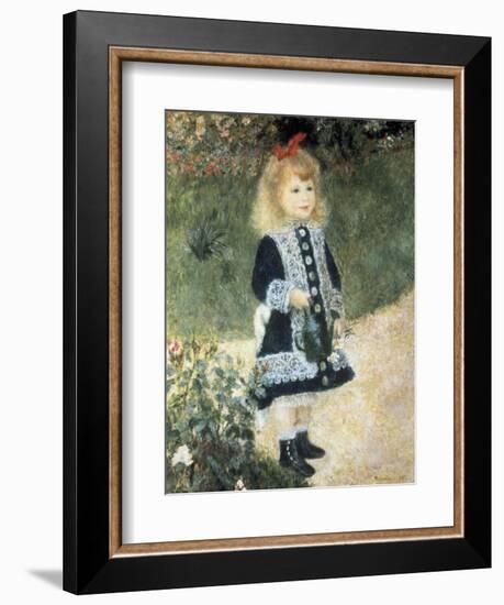 A Girl with a Watering Can-Pierre-Auguste Renoir-Framed Art Print