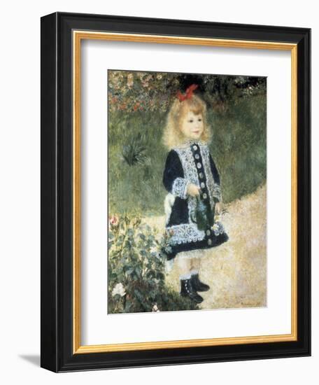 A Girl with a Watering Can-Pierre-Auguste Renoir-Framed Art Print