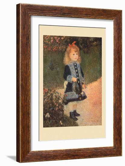 A Girl with a Watering Can-Pierre-Auguste Renoir-Framed Art Print