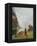 A Girl with Goats by a Fjord-Hans Dahl-Framed Premier Image Canvas