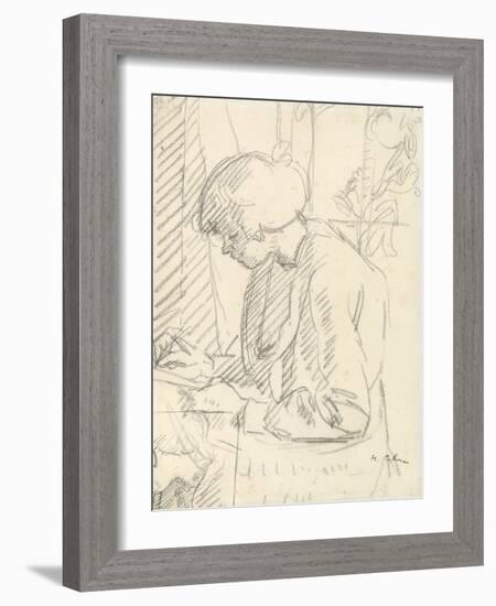 A Girl Writing-Harold Gilman-Framed Giclee Print