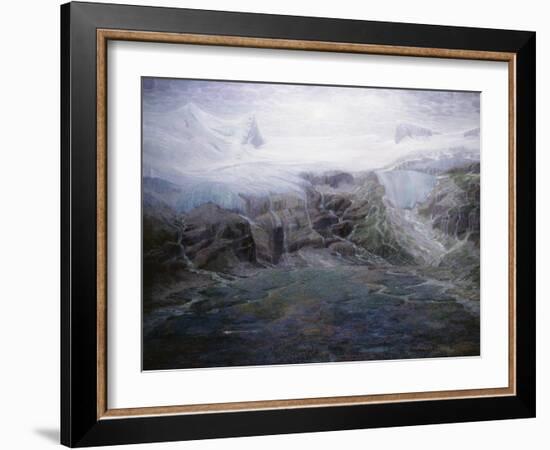 A Glacier in a High Valley-Emile Mediz-Pelikan-Framed Giclee Print