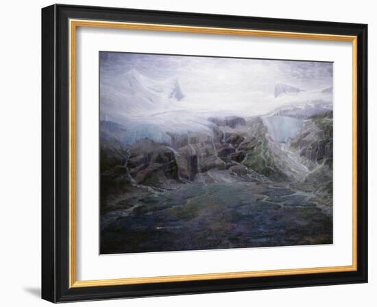 A Glacier in a High Valley-Emile Mediz-Pelikan-Framed Giclee Print