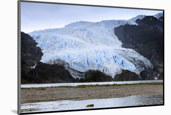 A glacier in the Darwin Mountain range, Alberto de Agostini National Park, Tierra del Fuego, Patago-Alex Robinson-Mounted Photographic Print