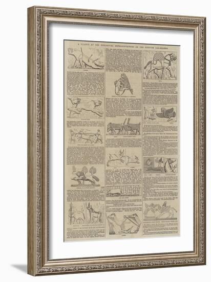 A Glance at the Zoological Representations on the Nineveh Bas-Reliefs-null-Framed Giclee Print