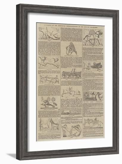 A Glance at the Zoological Representations on the Nineveh Bas-Reliefs-null-Framed Giclee Print