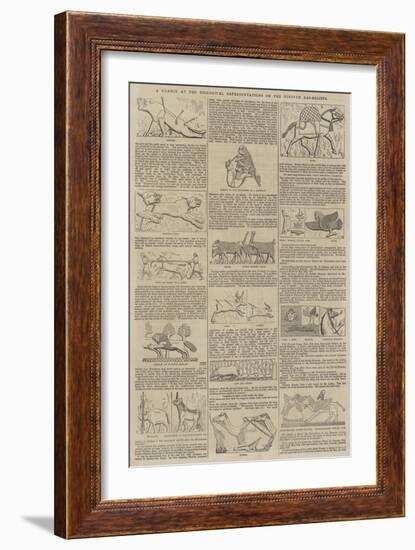 A Glance at the Zoological Representations on the Nineveh Bas-Reliefs-null-Framed Giclee Print