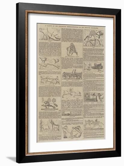 A Glance at the Zoological Representations on the Nineveh Bas-Reliefs-null-Framed Giclee Print