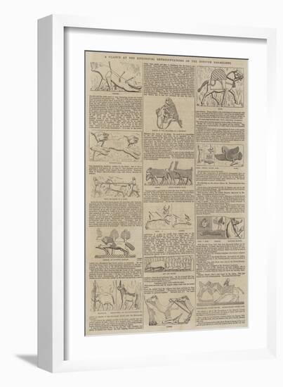 A Glance at the Zoological Representations on the Nineveh Bas-Reliefs-null-Framed Giclee Print