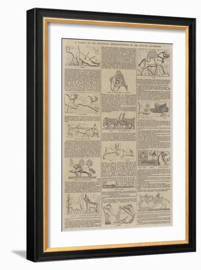 A Glance at the Zoological Representations on the Nineveh Bas-Reliefs-null-Framed Giclee Print