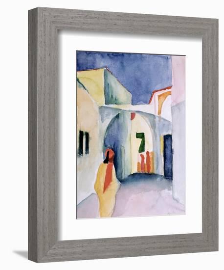 A Glance Down an Alley-Auguste Macke-Framed Giclee Print