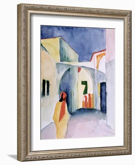 A Glance Down an Alley-Auguste Macke-Framed Giclee Print