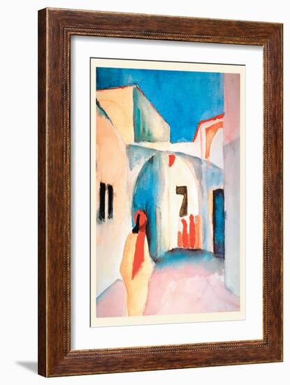 A Glance Down an Alley-Auguste Macke-Framed Art Print