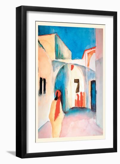 A Glance Down an Alley-Auguste Macke-Framed Art Print