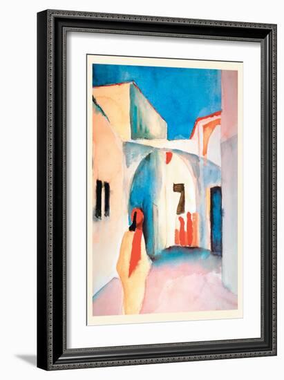 A Glance Down an Alley-Auguste Macke-Framed Art Print