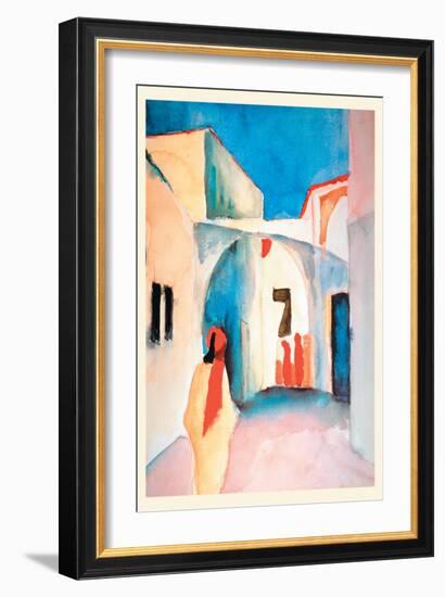 A Glance Down an Alley-Auguste Macke-Framed Art Print