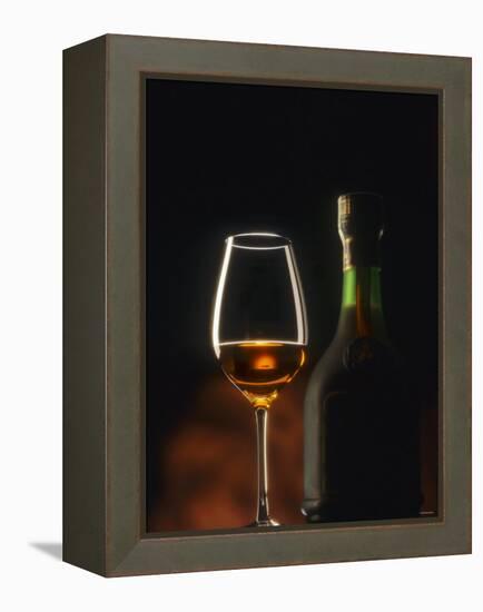 A Glass and a Bottle of Cognac-Armin Faber-Framed Premier Image Canvas