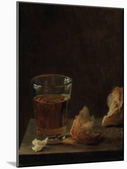 A Glass of Beer and a Bread Roll on a Table-Balthasar Denner-Mounted Giclee Print