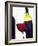 A Glass of Red Wine with a Bottle in the Background-Armin Faber-Framed Photographic Print