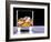 A Glass of Whisky with Ice Cubes-Mark Vogel-Framed Photographic Print