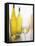 A Glass of White Wine and Wine Bottles in Background-Ulrike Koeb-Framed Premier Image Canvas