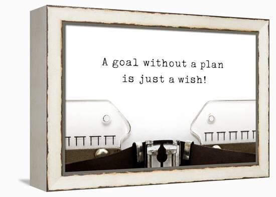 A Goal without A Plan is Just A Wish-Ivelin Radkov-Framed Premier Image Canvas