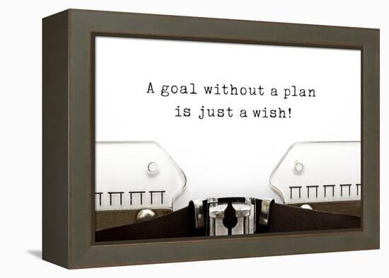 A Goal without A Plan is Just A Wish-Ivelin Radkov-Framed Premier Image Canvas