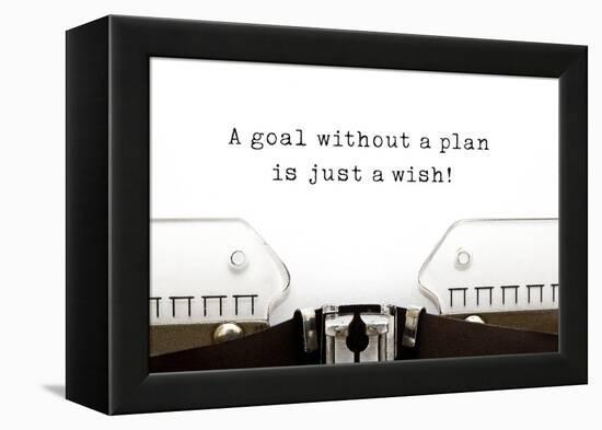 A Goal without A Plan is Just A Wish-Ivelin Radkov-Framed Premier Image Canvas