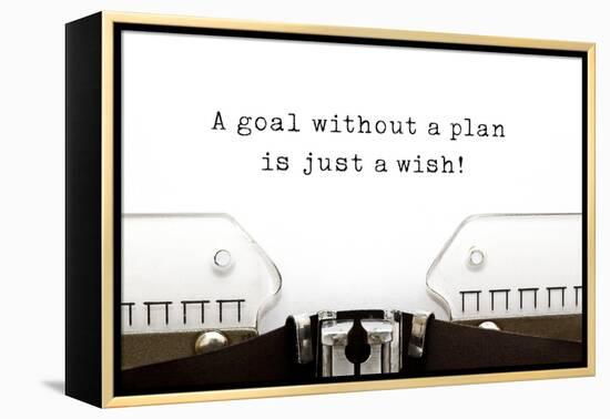A Goal without A Plan is Just A Wish-Ivelin Radkov-Framed Premier Image Canvas