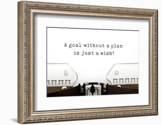 A Goal without A Plan is Just A Wish-Ivelin Radkov-Framed Photographic Print