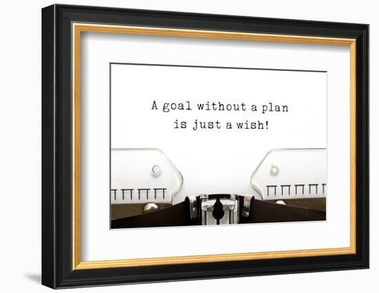 A Goal without A Plan is Just A Wish-Ivelin Radkov-Framed Photographic Print