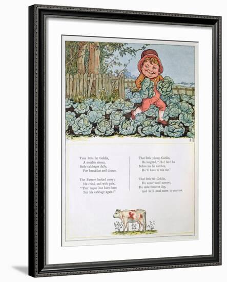 A Goblin Stealing Cabbages, Illustration for a poem from 'Under the Window'-Kate Greenaway-Framed Giclee Print