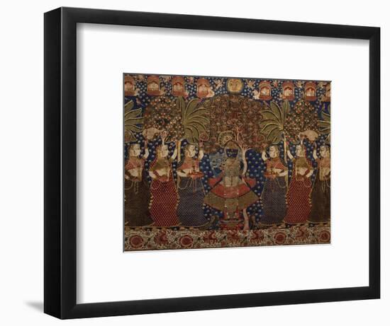 A Gold Chintz Pichhavai of Krishna-null-Framed Giclee Print