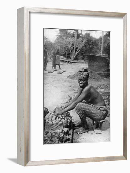 A Gold Coast Potter and Her Clay, Ghana, West Africa, 1922-PA McCann-Framed Giclee Print